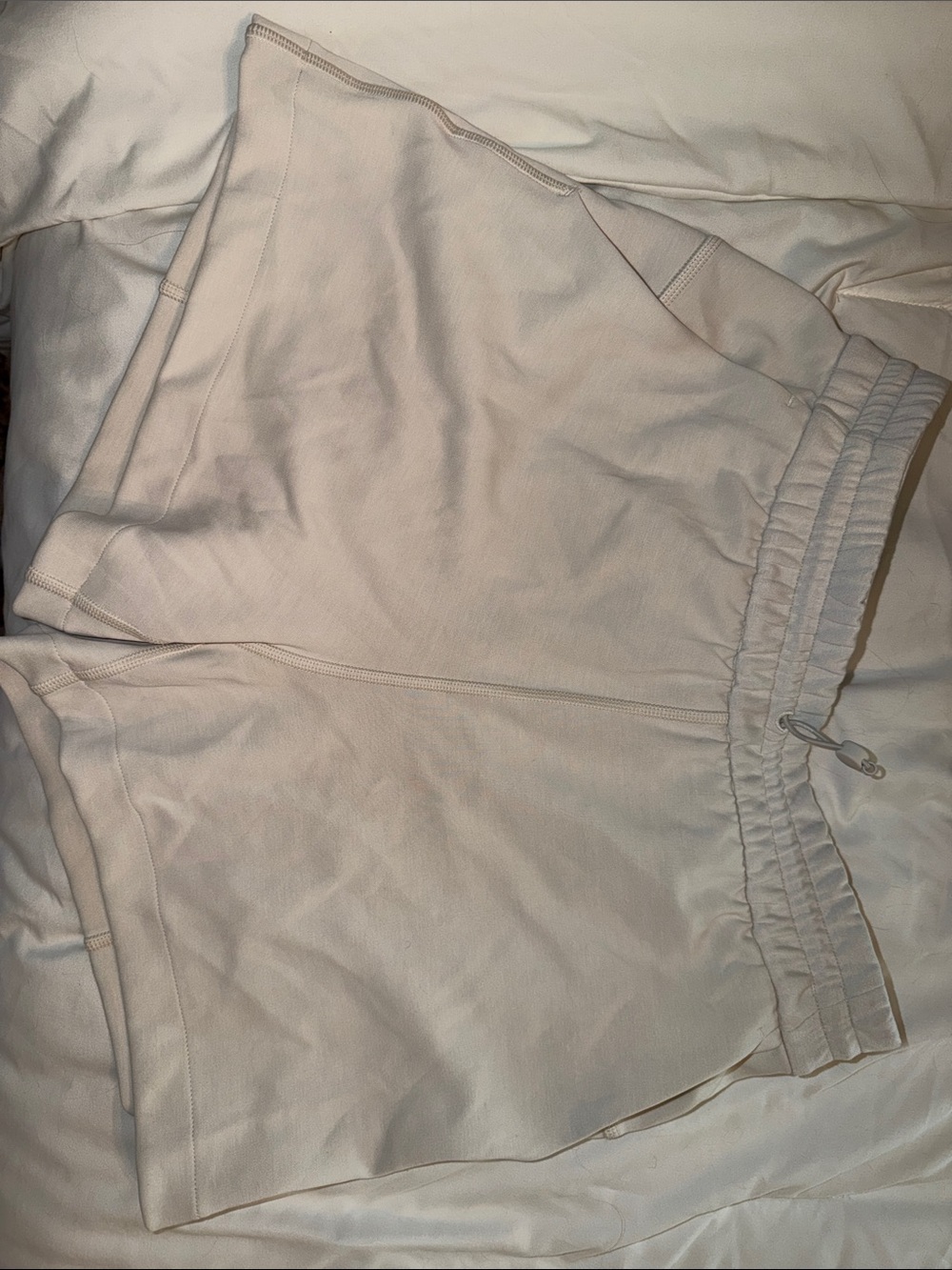 lululemon athletica Cream Drawstring Athletic Shorts